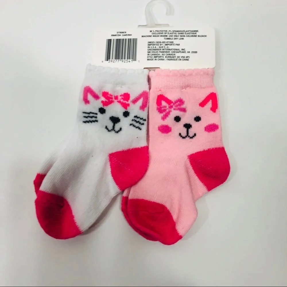 “Angel of Mine” Two Pair Baby Socks